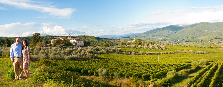 Photo tour Tuscany Panoramic image of the Tuscan countryside
