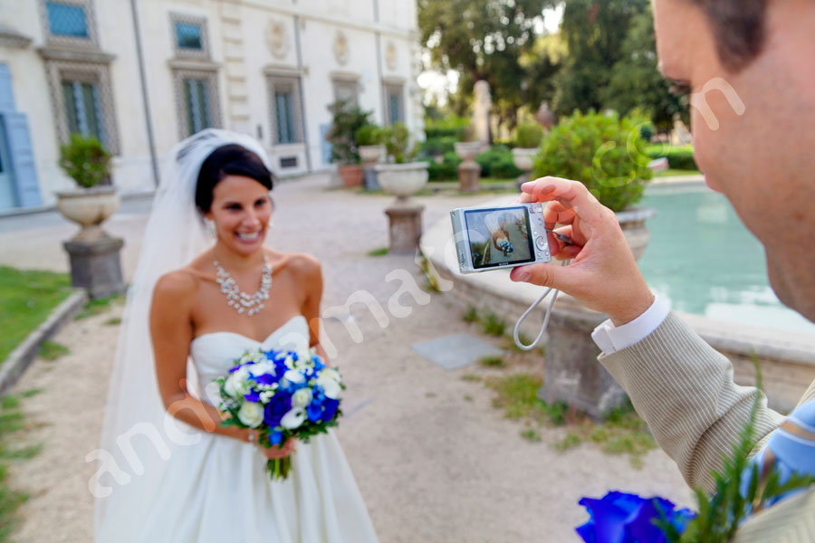wedding-rome-3911-021 The groom photographer as he is taking a picture of the bride