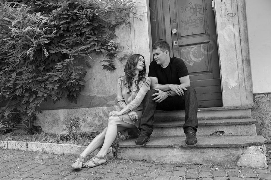 photographer-rome-2912-023 Sitting down and hanging out by the door steps. In a courtyard.
