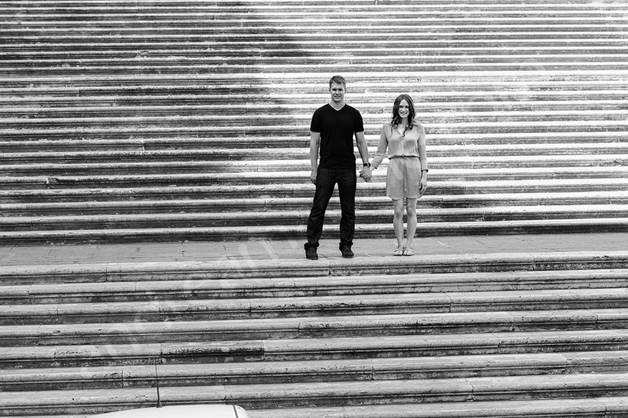 photographer-rome-2912-028 Black and white image standing on the steps of Piazza del Campidoglio