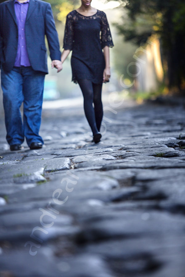 surprise-proposal-21012-012 Walking together hand in hand on the ancient Appian road.