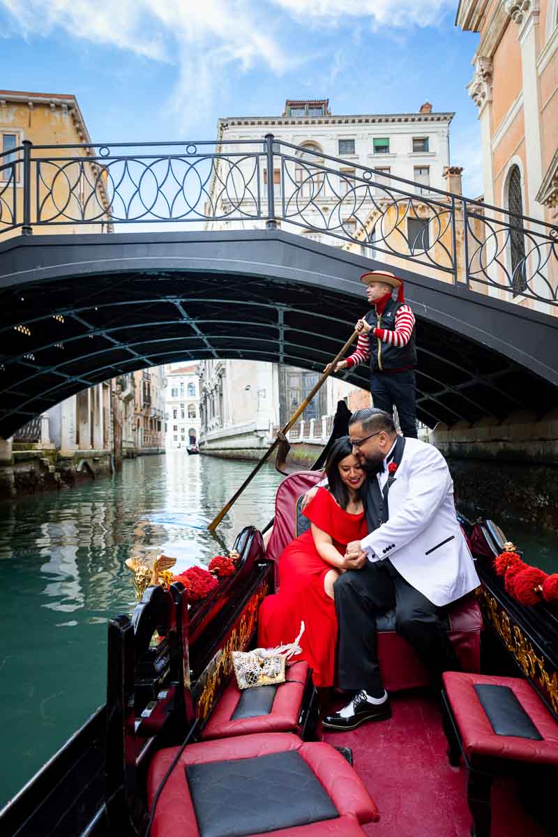 Engaged while navigating the small water canals
