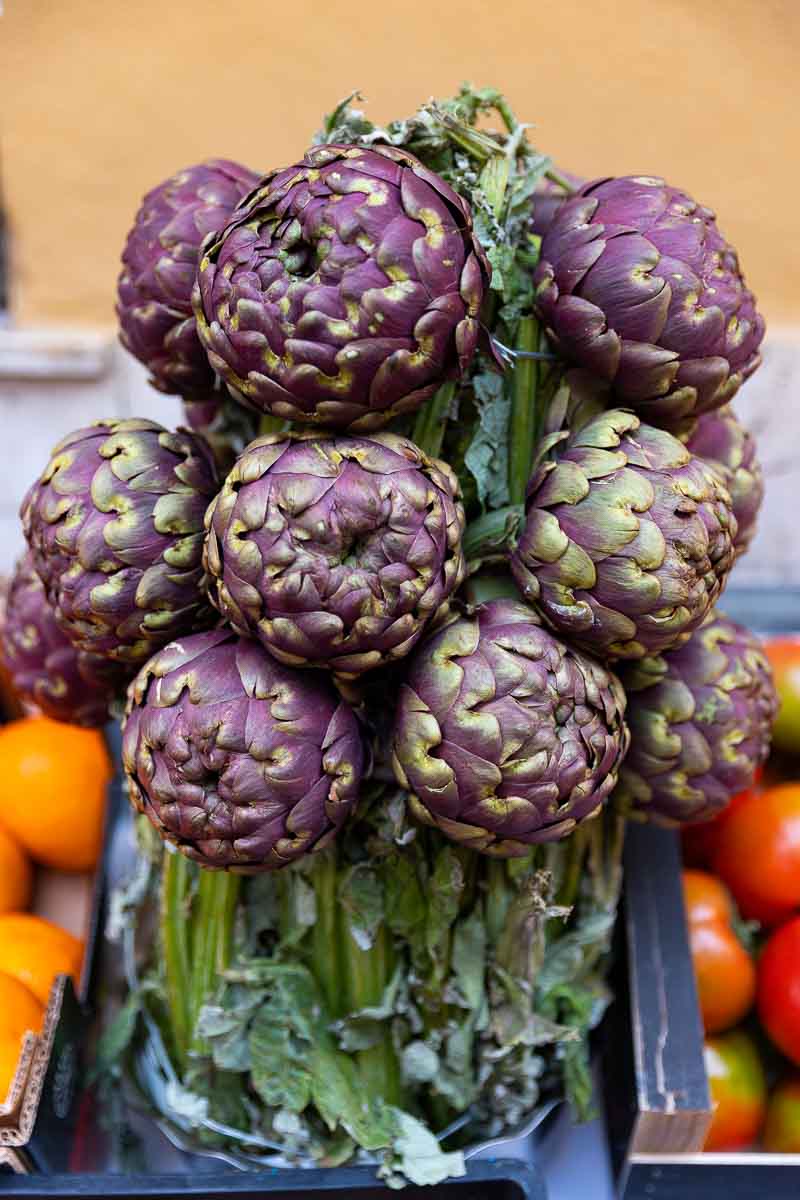 Artichokes photographed as fresh ingredients used by the restaurant