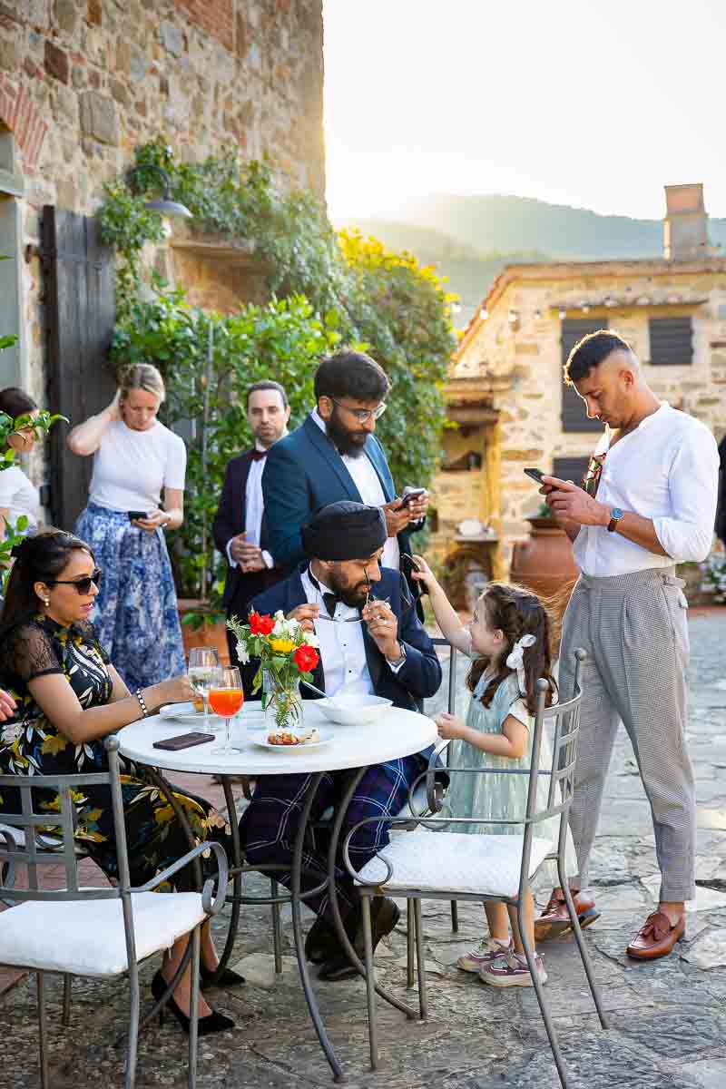 The guests enjoying time together