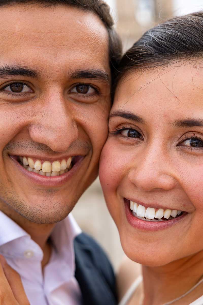 Couple closeup portrait