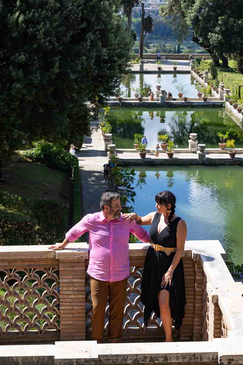 Taking couple pictures in around the Villa