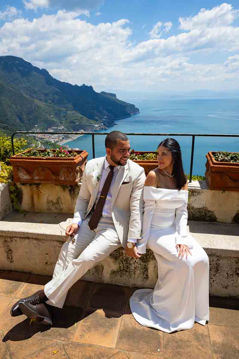 Sitting down pictures admiring the coastal views from a privileged viewpoint 