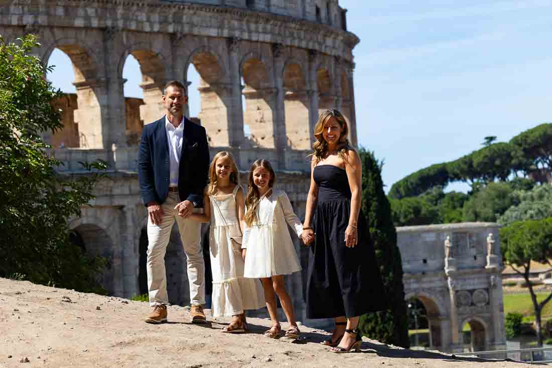 Colosseum photos. Group photography session with the landmark as background 
